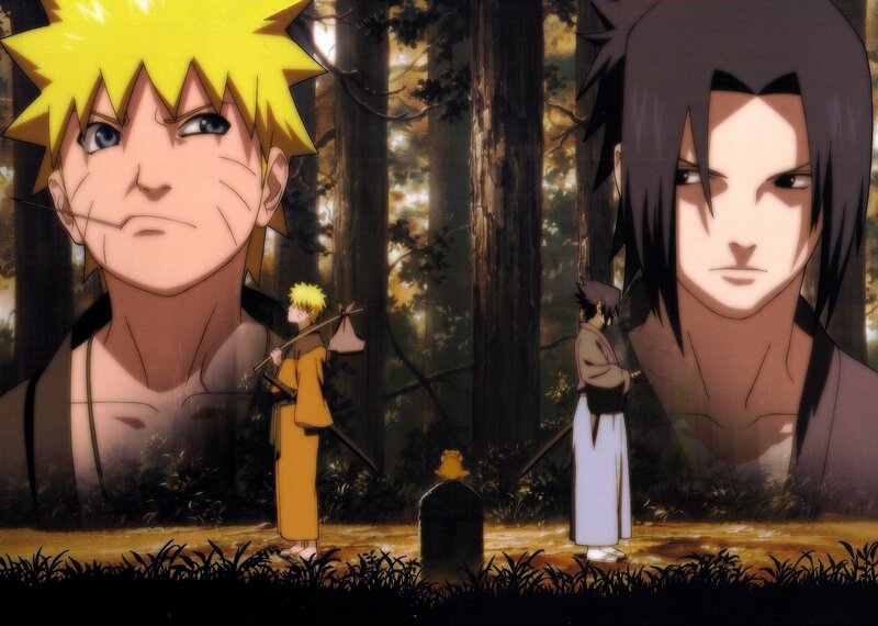 Naruto and Sasuke in Forest — Yellow