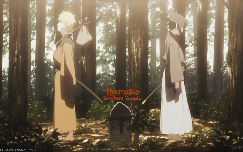 Naruto and Sasuke in the forest