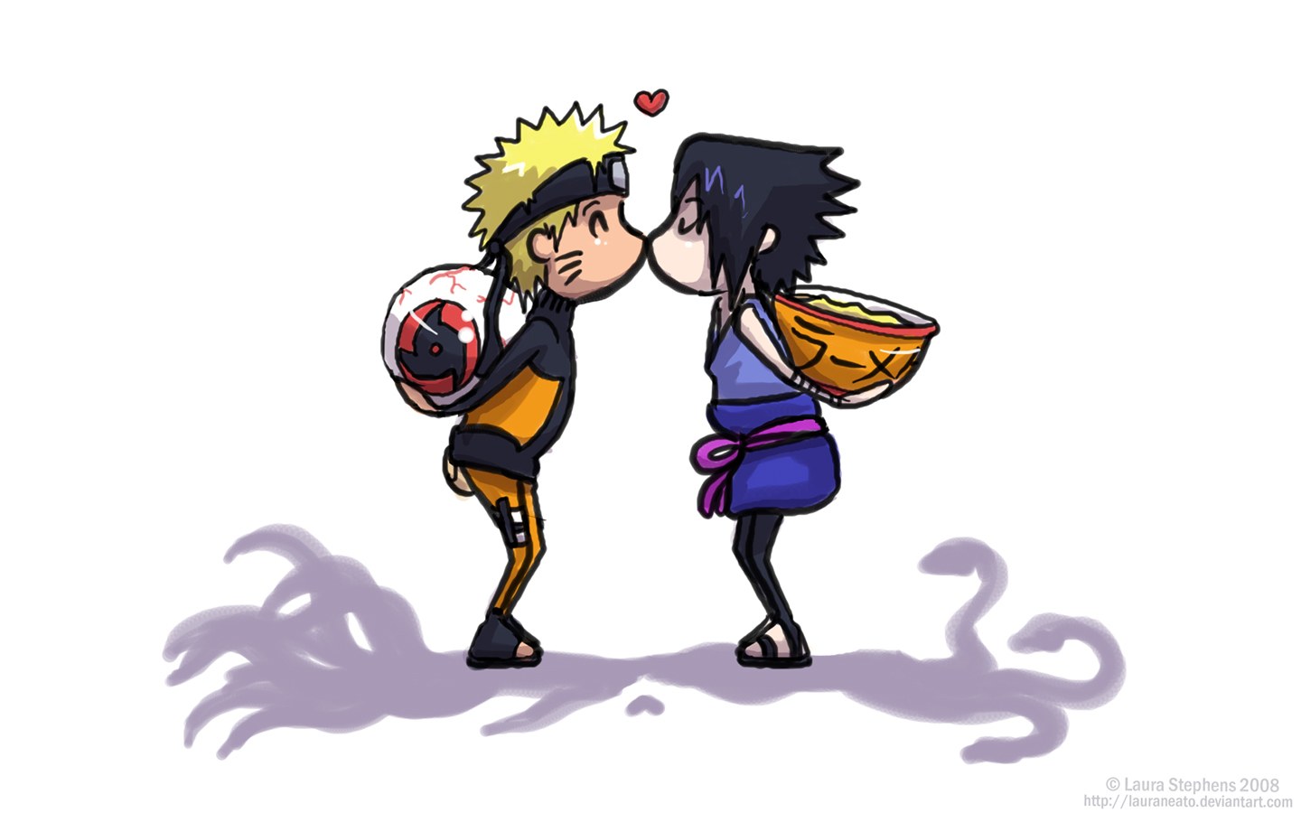 Naruto and Sasuke kiss