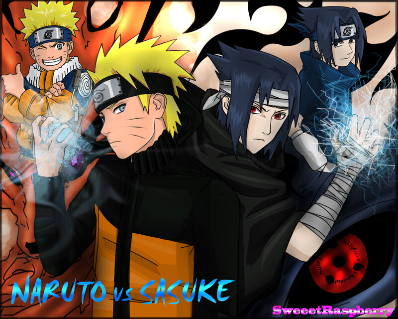 Naruto and Sasuke — Orange, Dramatic, Anime, Chakra