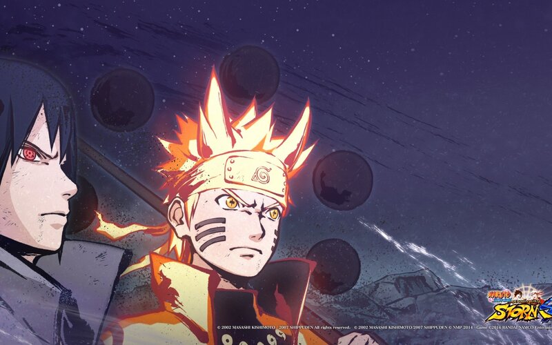 Naruto and Sasuke — Orange, Dramatic, Night