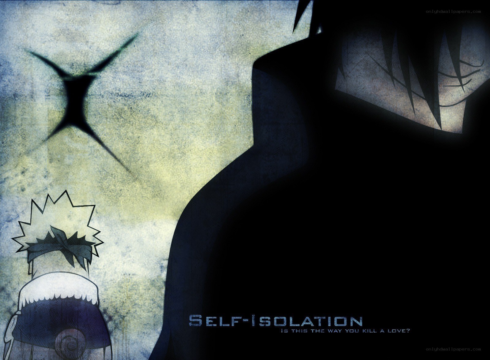 Naruto and Sasuke silhouette