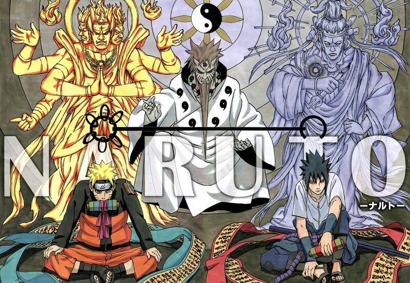 Naruto and Sasuke Sitting