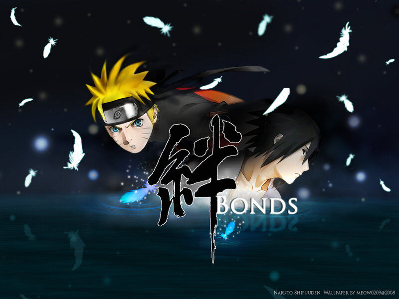 Naruto and Sasuke Swimming