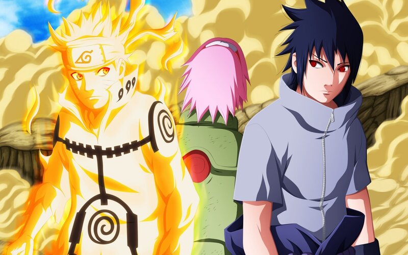 Naruto and Sasuke — Yellow, Dramatic, Anime