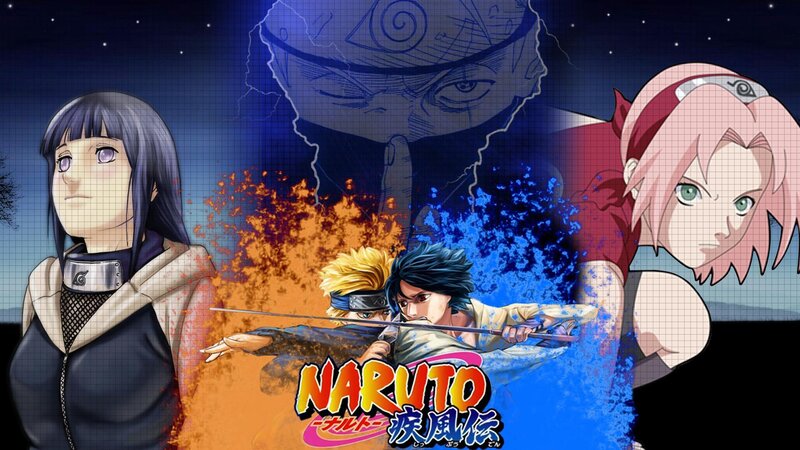 Naruto and Team — Blue, Dramatic, Night