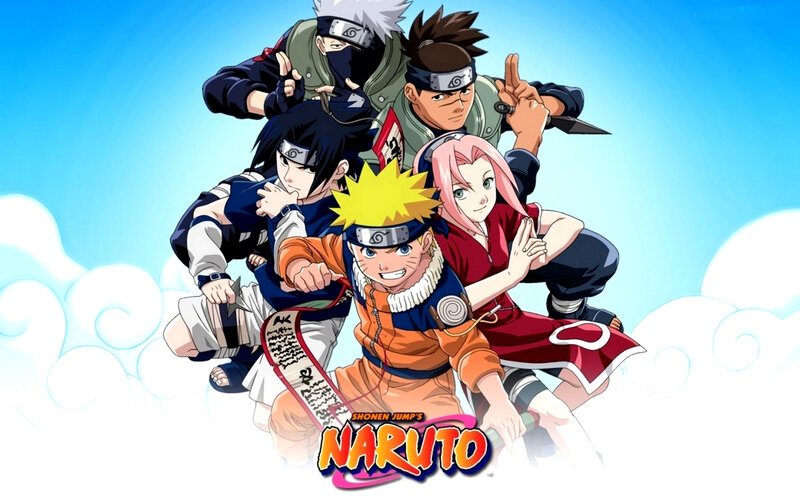 Naruto and Team — Blue, Energetic