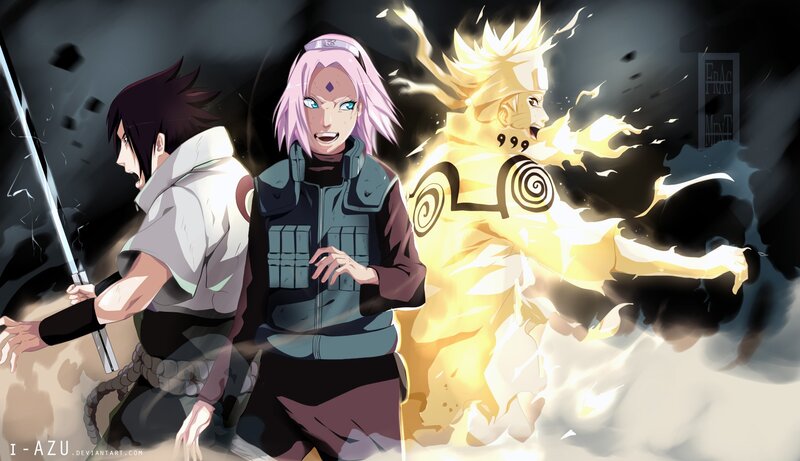 Naruto and team in action