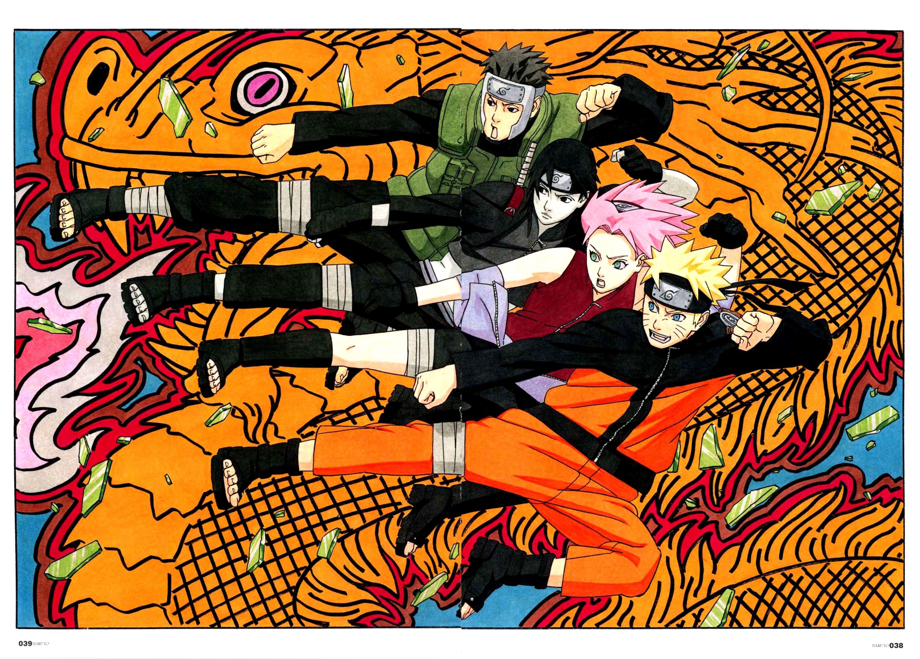 Naruto and team in action