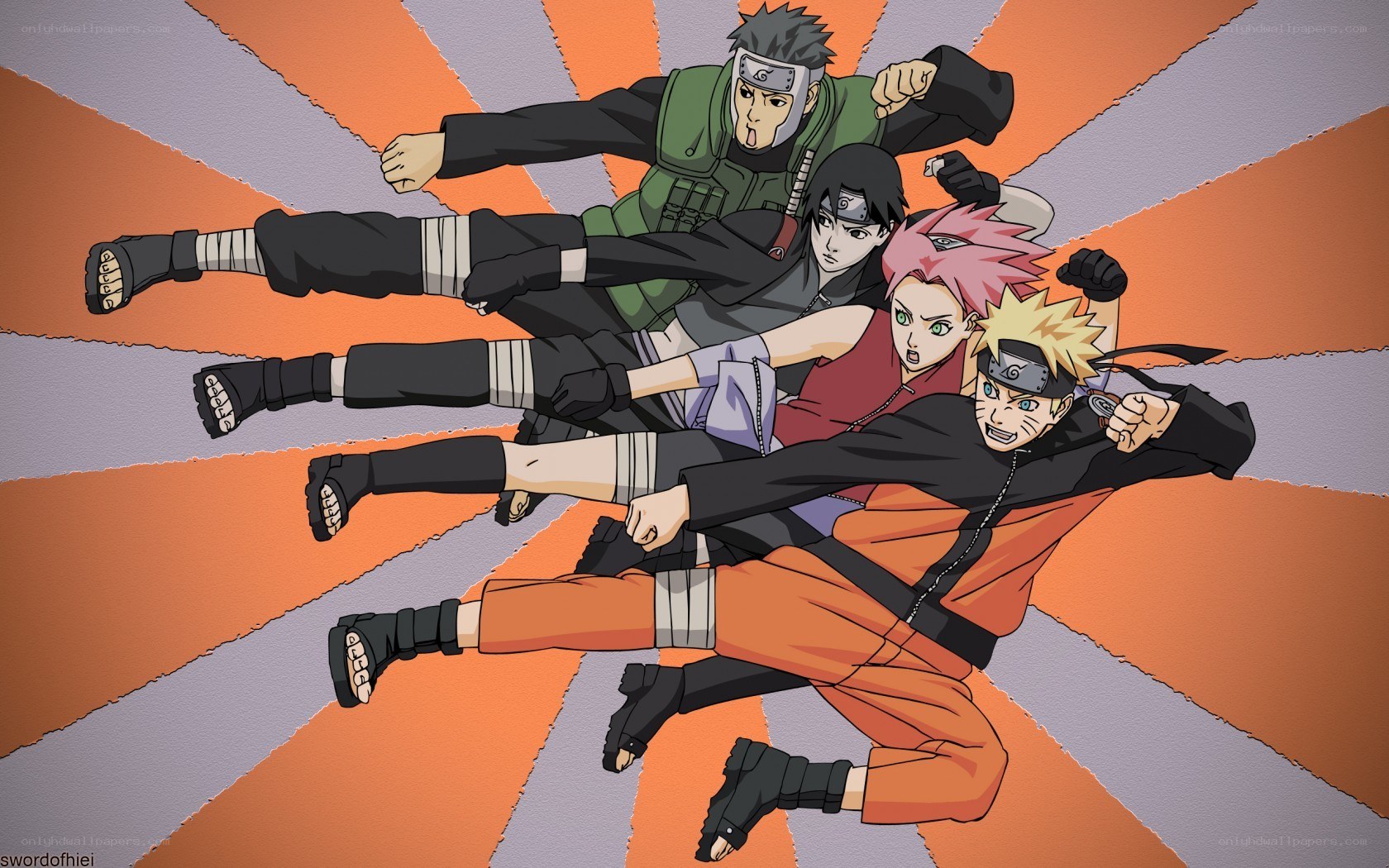 Naruto and team in action