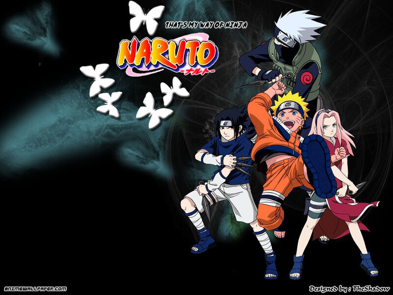 Naruto and Team in Action — Black