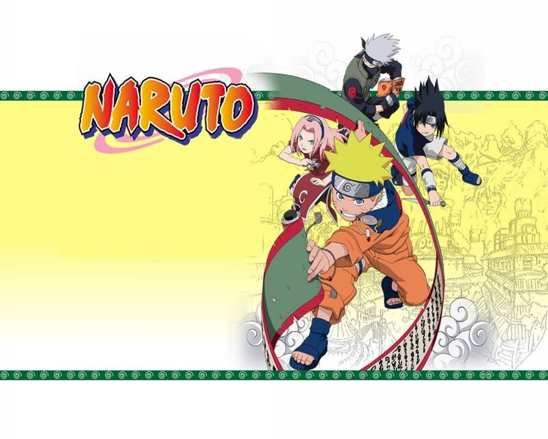 Naruto and Team in Action — Yellow