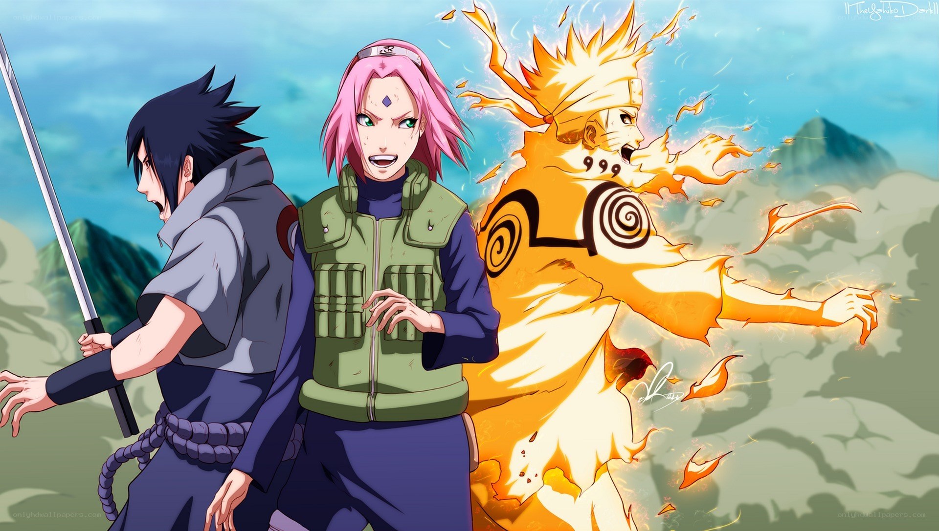 Naruto and team in action