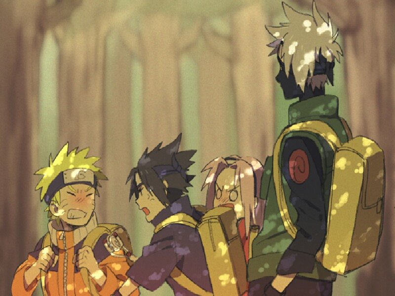 Naruto and Team in Forest — Green