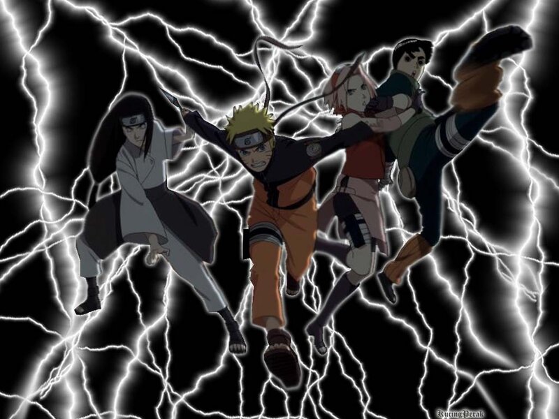 Naruto and team in lightning