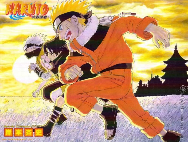 Naruto and team running