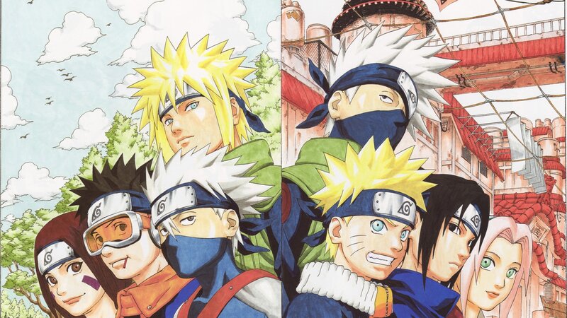 Naruto and Team — Yellow, Determined