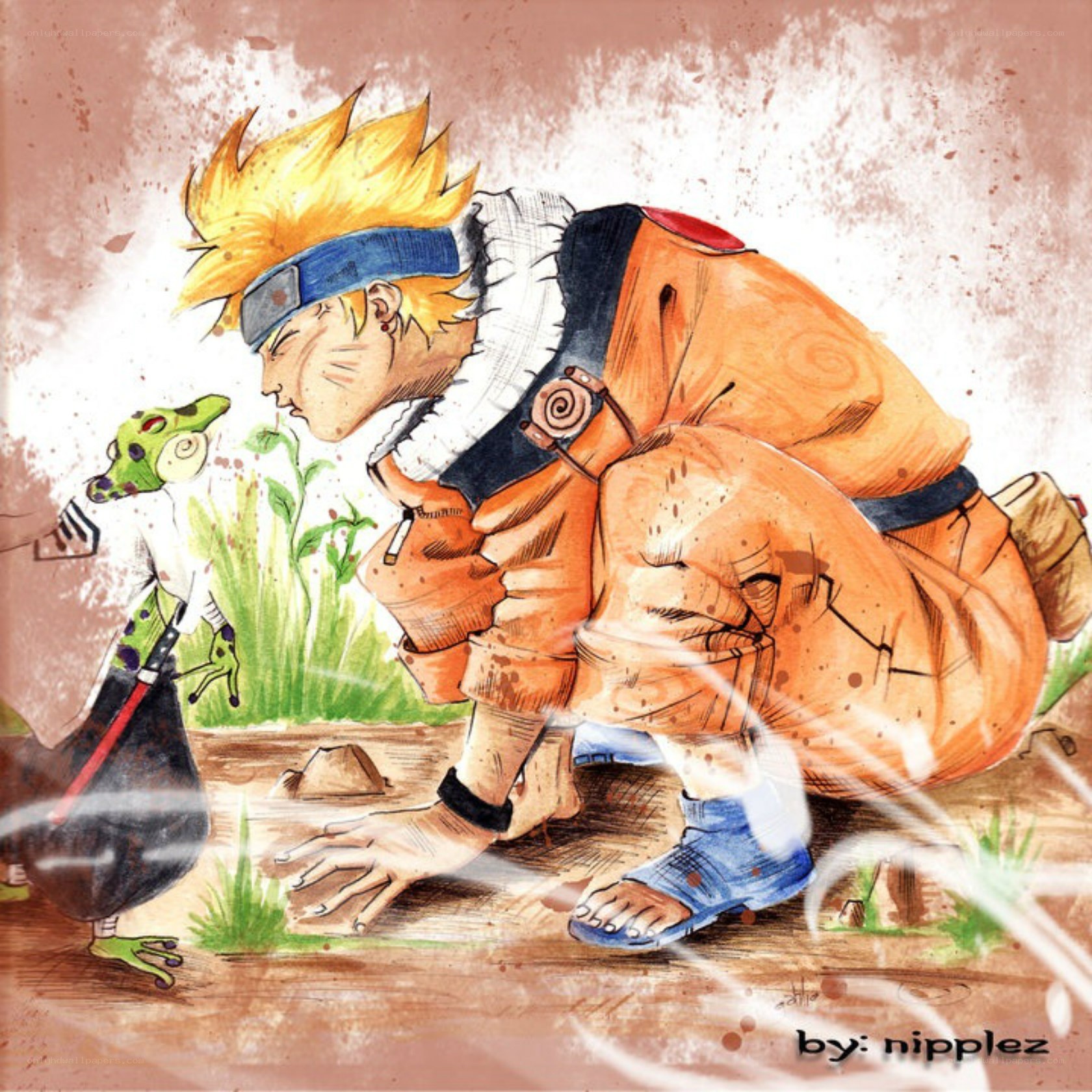 Naruto and toad sage