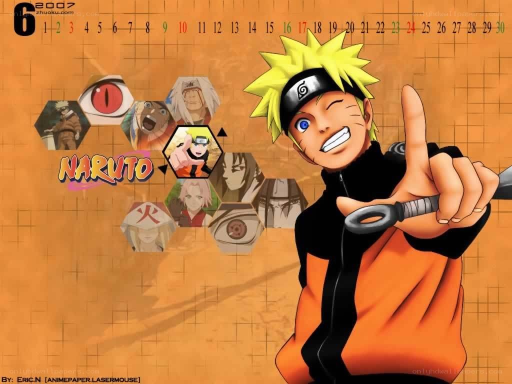 Naruto anime calendar wallpaper