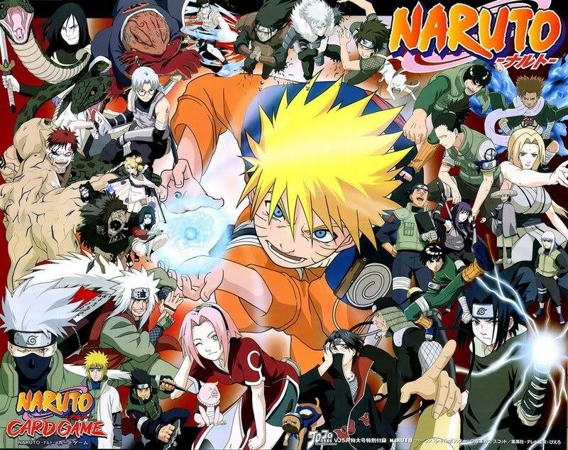 Naruto anime character collage