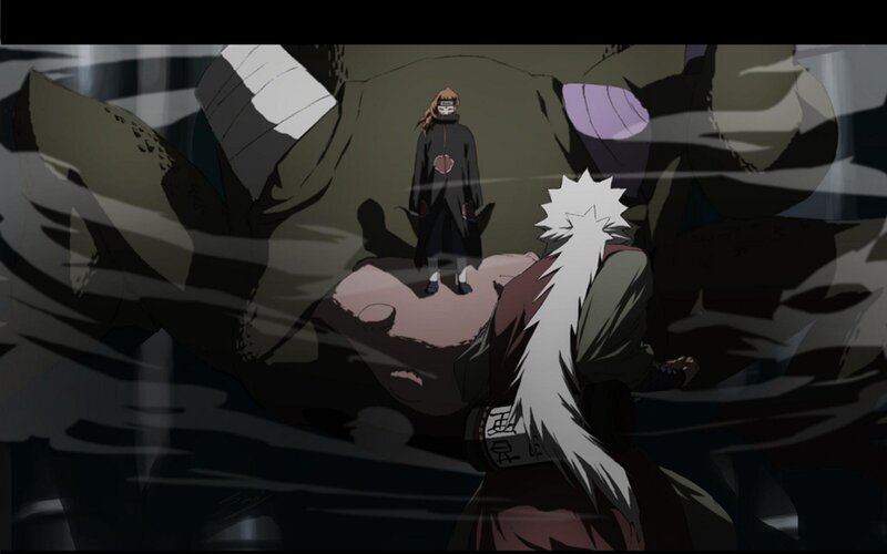 Naruto anime confrontation scene