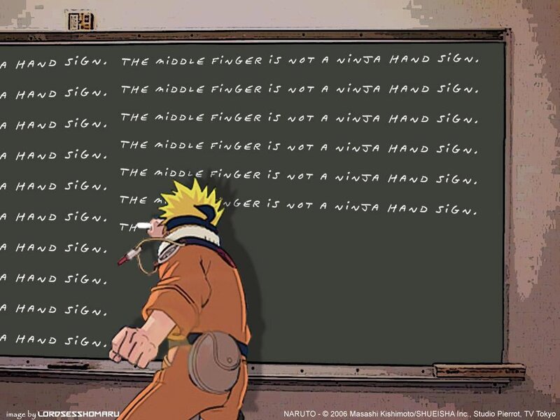 Naruto at a chalkboard