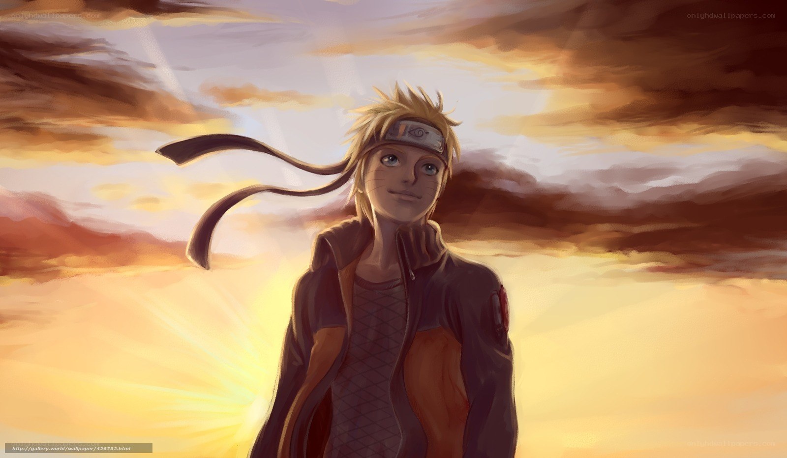 Naruto at sunset
