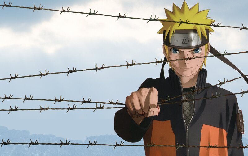 Naruto Behind Barbed Wire — Yellow, Determined