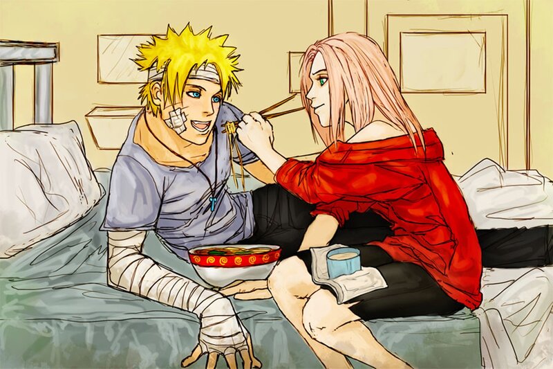 Naruto Being Fed by Sakura