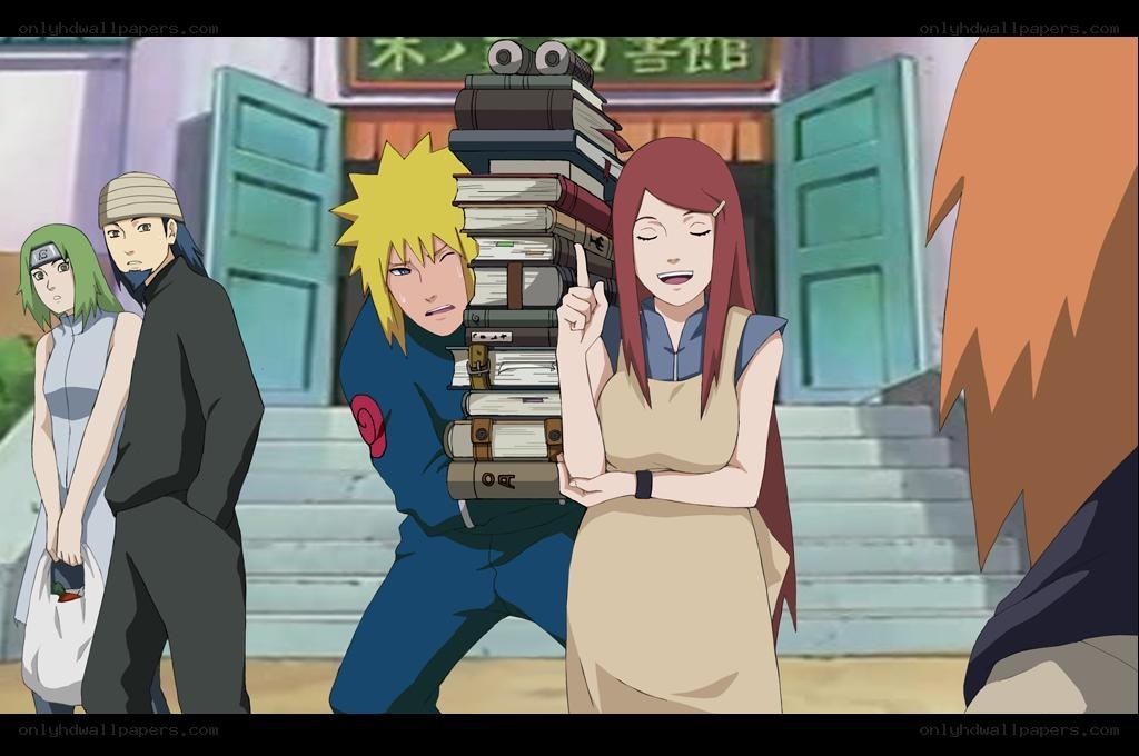 Naruto carrying books