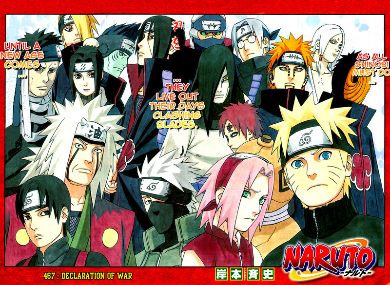 Naruto chapter cover art