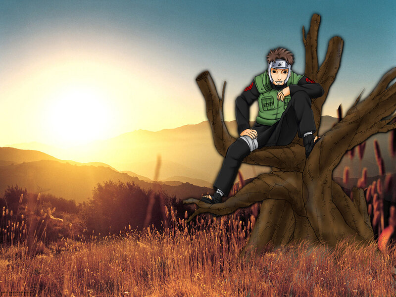 Naruto character at sunset