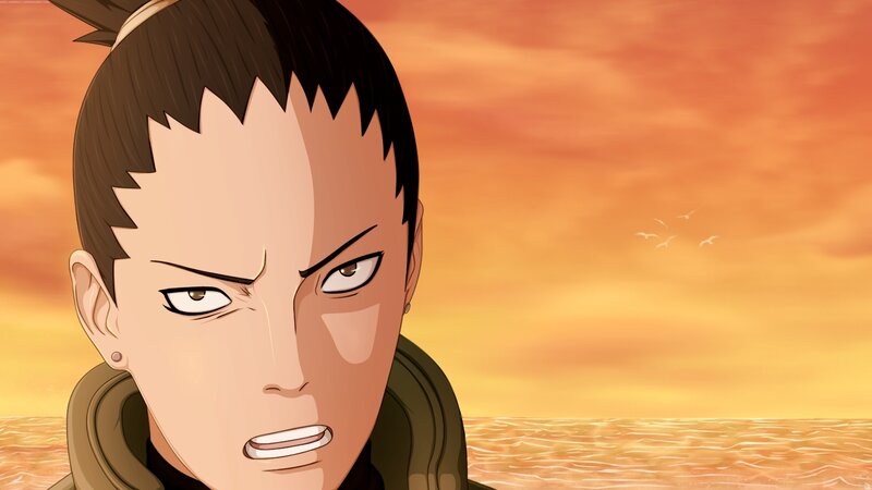 Naruto character at sunset