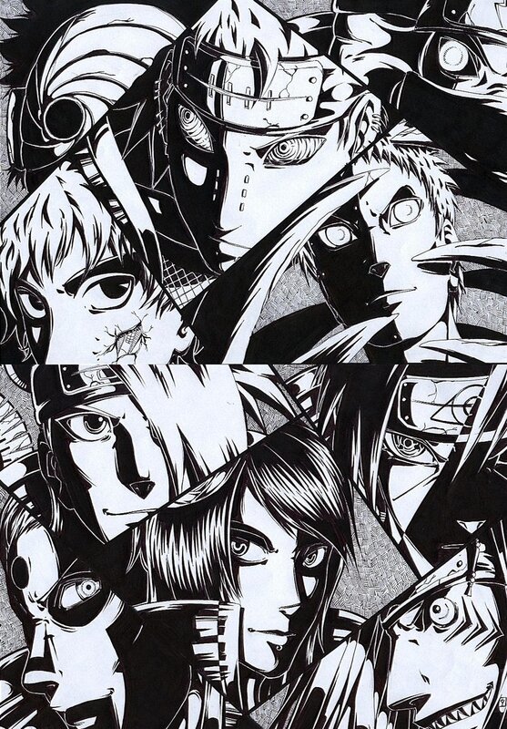 Naruto character collage