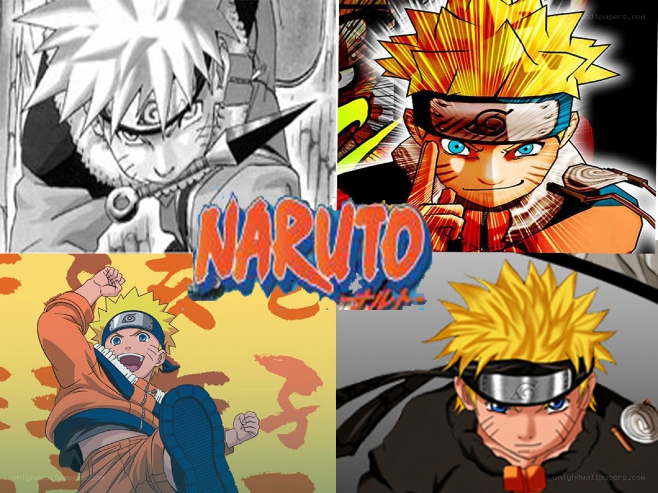 Naruto character collage