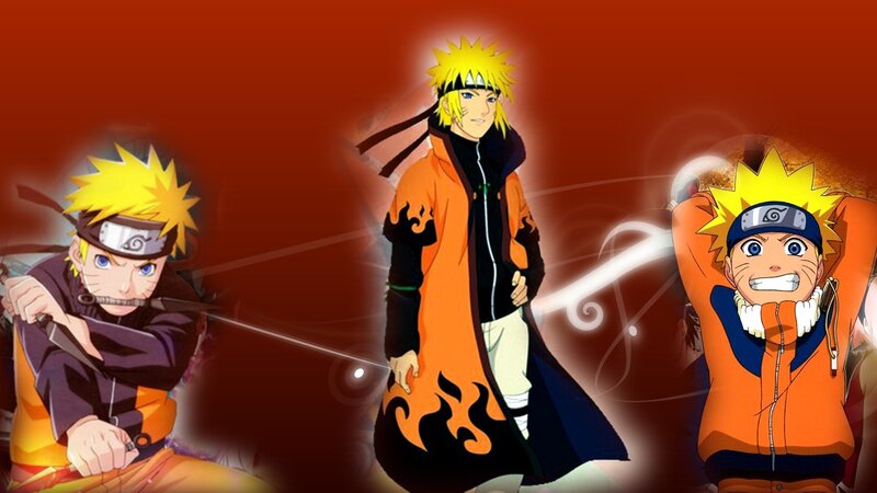 Naruto Character Collage — Red
