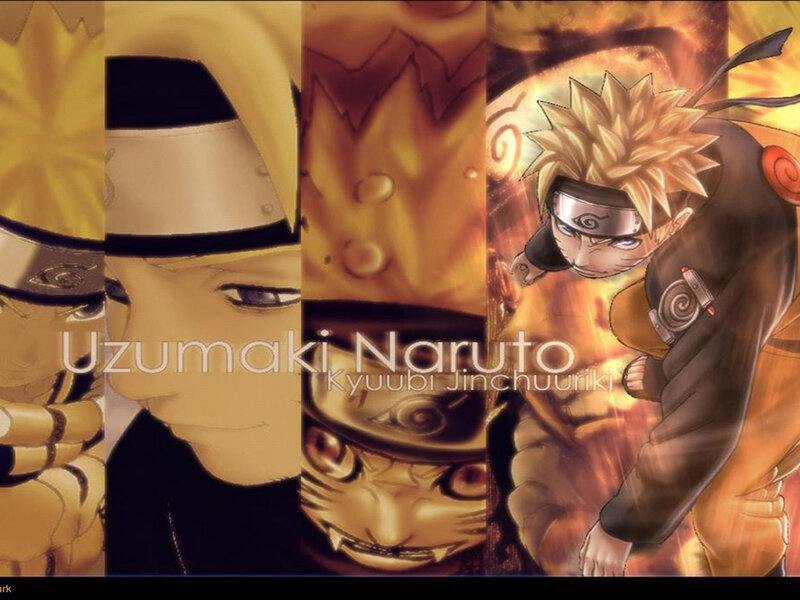 Naruto Character Collage — Yellow, Dramatic