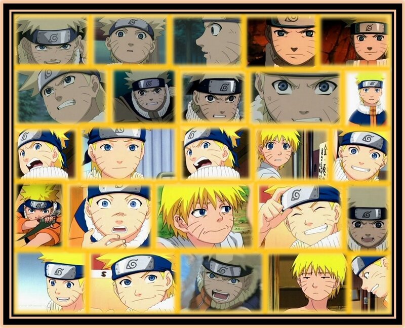 Naruto Character Collage — Yellow, Dynamic