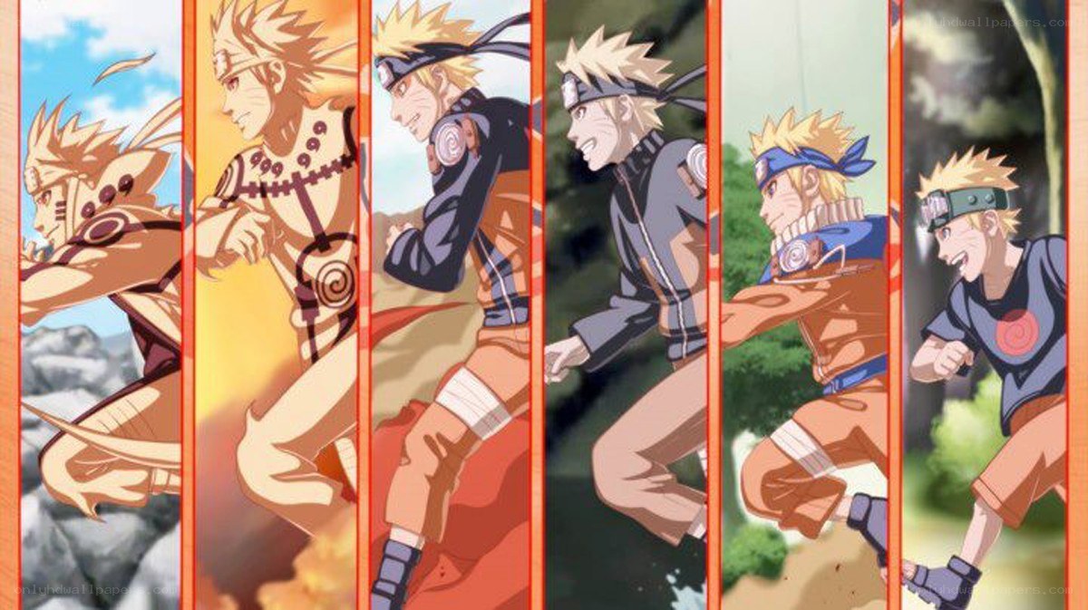 Naruto character evolution