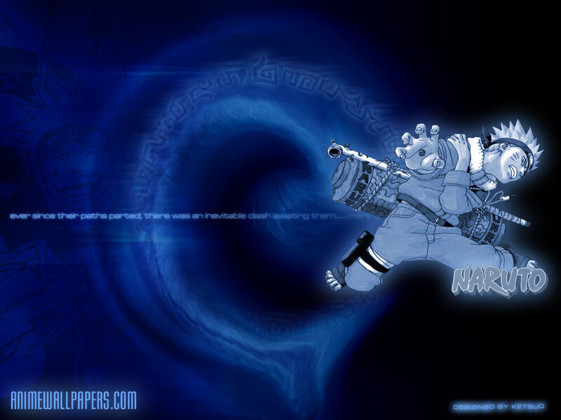 Naruto Character in Action — Blue, Dramatic