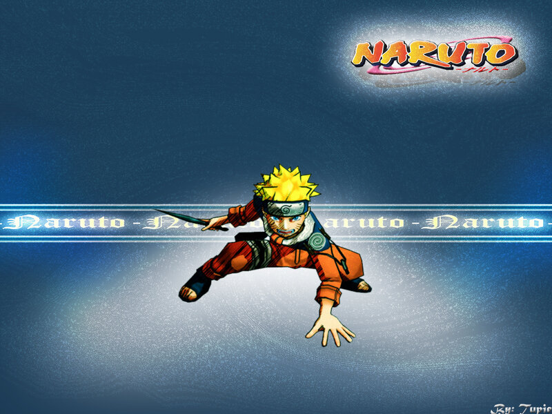 Naruto Character in Action — Blue, Dynamic