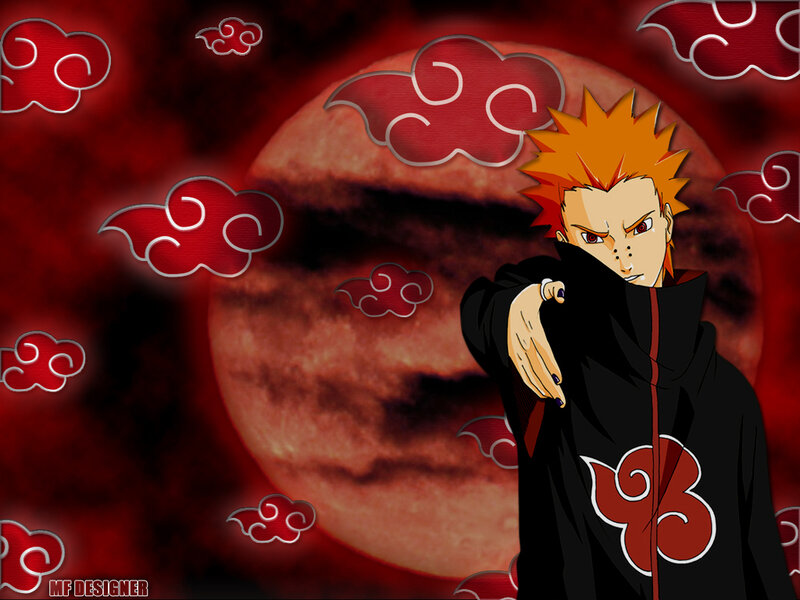 Naruto character in Akatsuki cloak