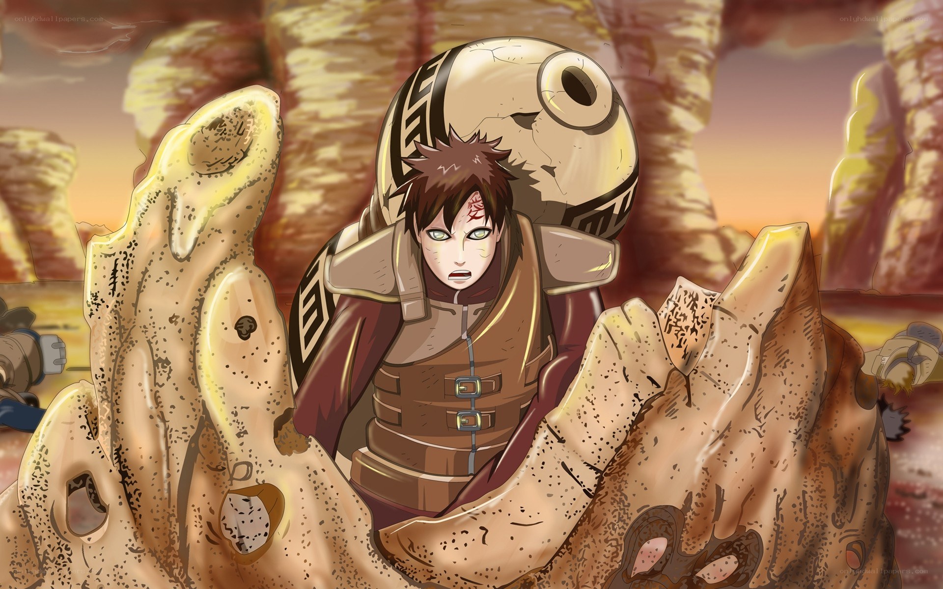 Naruto character in desert battle