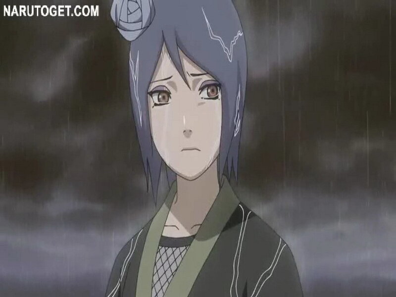 Naruto character in rain
