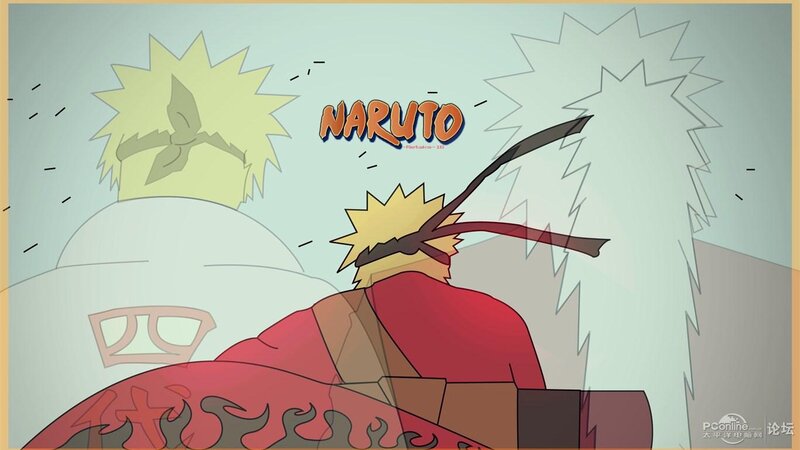 Naruto Character in Red Cloak