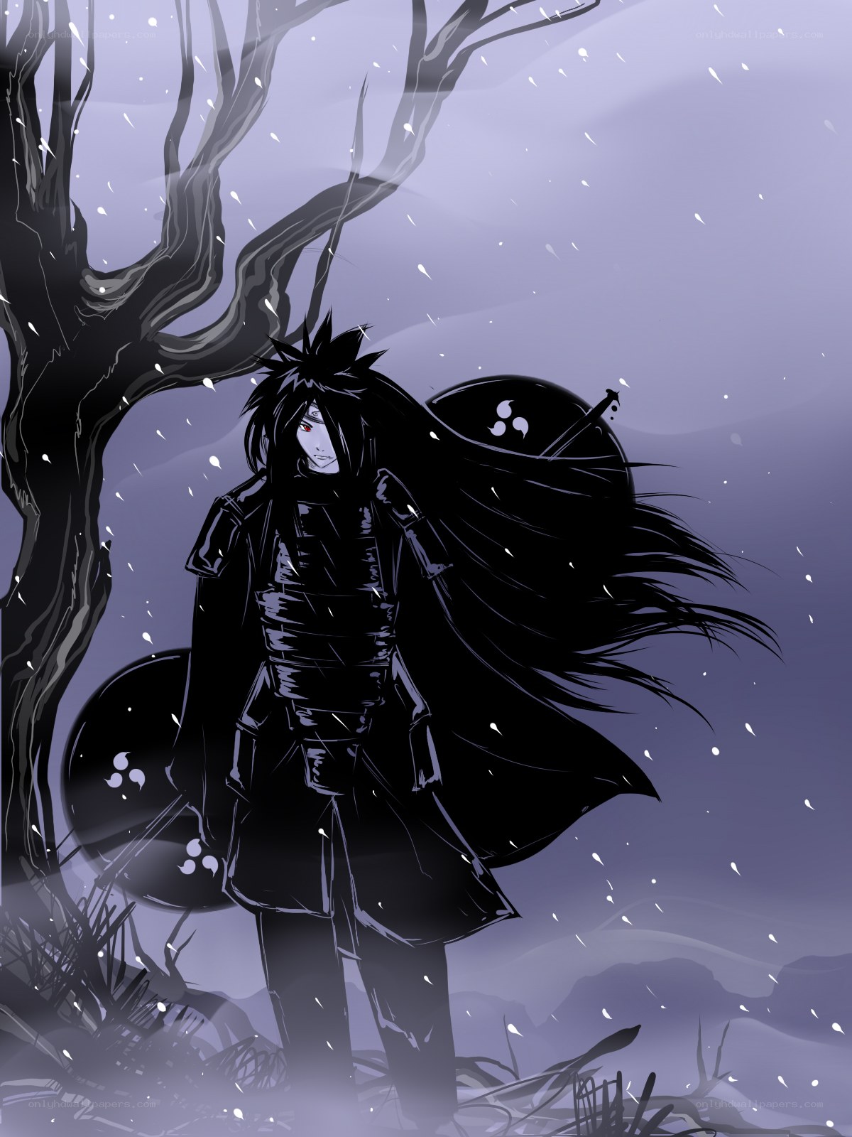Naruto character in snowy landscape