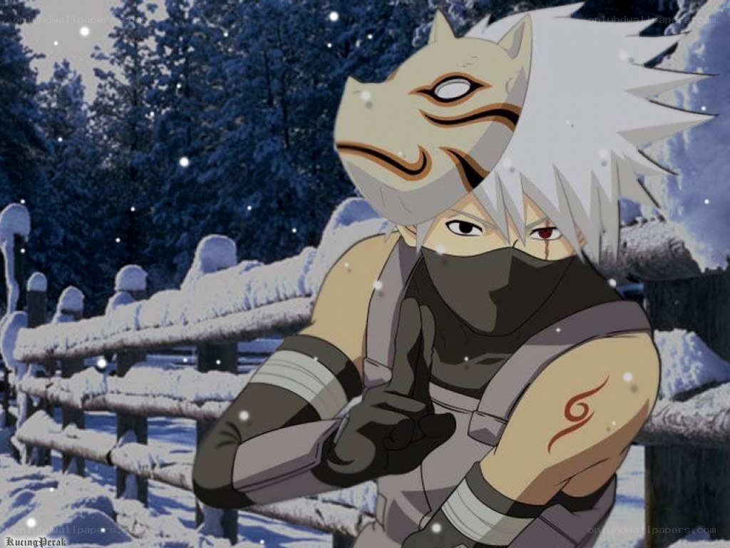 Naruto character in snowy scene