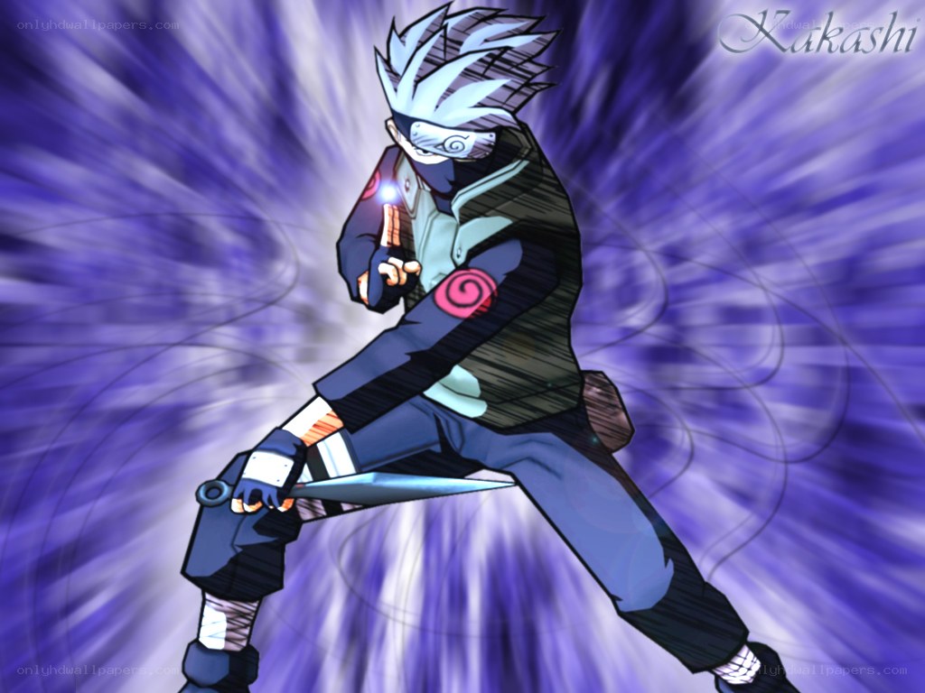 Naruto character Kakashi in action