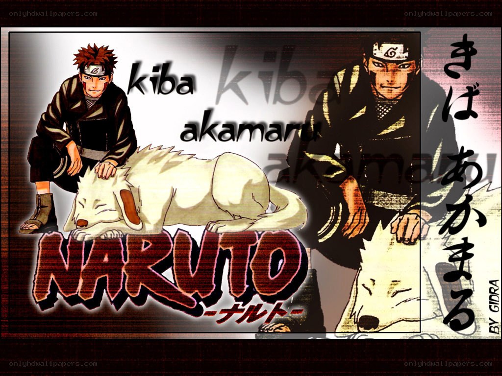 Naruto character Kiba Akamaru