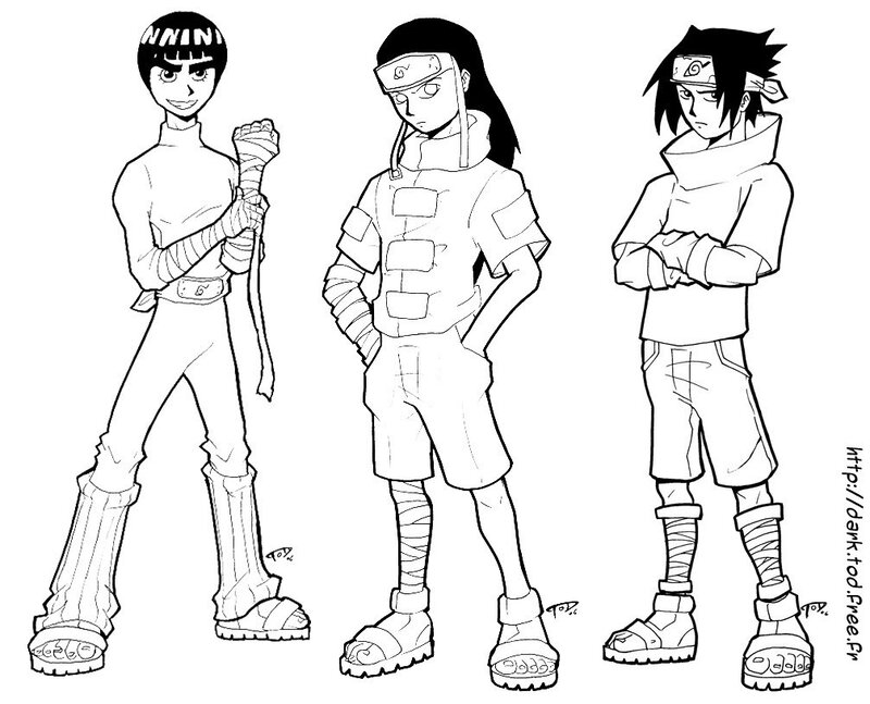 Naruto character line art